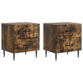 vidaXL Szafka Nocna z szufladą 2 pcs Dąb wędzony 43 x 34,5 x 47,5 cm