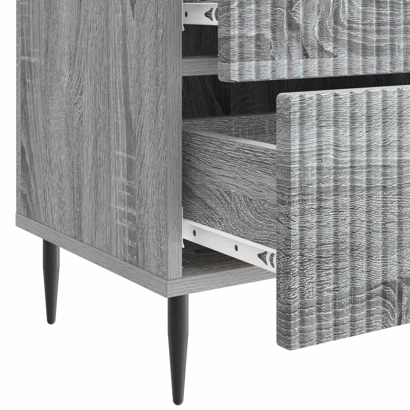 vidaXL Szafka Nocna z szufladą 2 pcs Szary Sonoma 43 x 34,5 x 47,5 cm