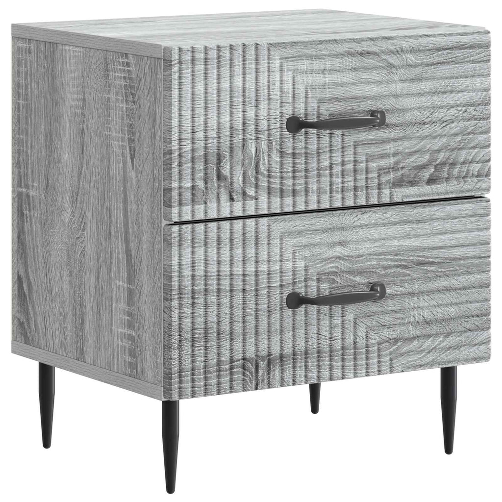 vidaXL Szafka Nocna z szufladą 2 pcs Szary Sonoma 43 x 34,5 x 47,5 cm