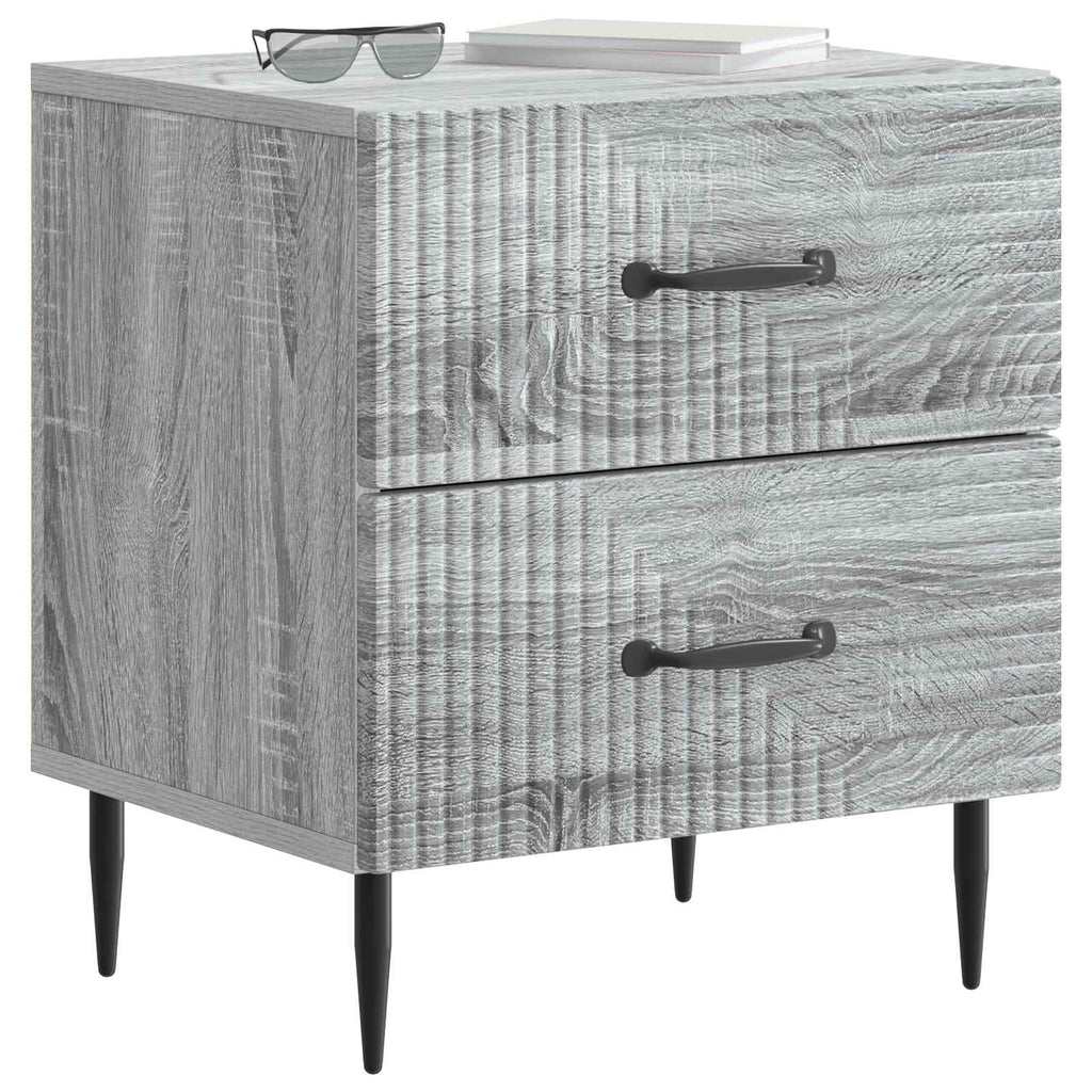 vidaXL Szafka Nocna z szufladą 2 pcs Szary Sonoma 43 x 34,5 x 47,5 cm