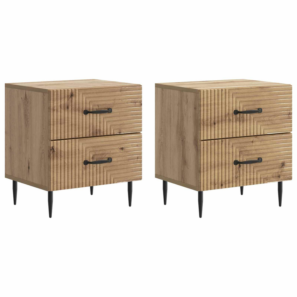 vidaXL Szafka Nocna z szufladą 2 pcs Dąb artisan 43 x 34,5 x 47,5 cm
