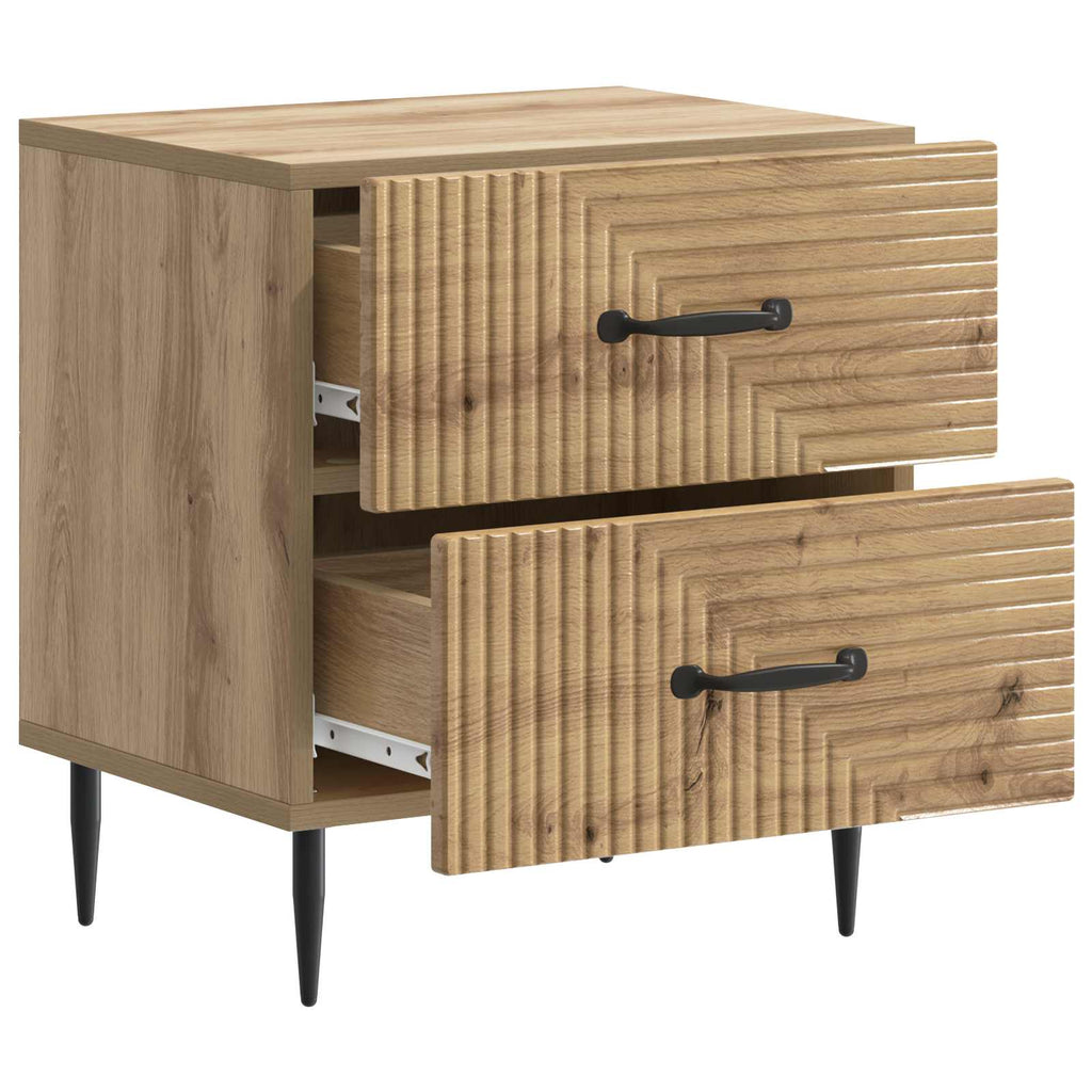vidaXL Szafka Nocna z szufladą 2 pcs Dąb artisan 43 x 34,5 x 47,5 cm