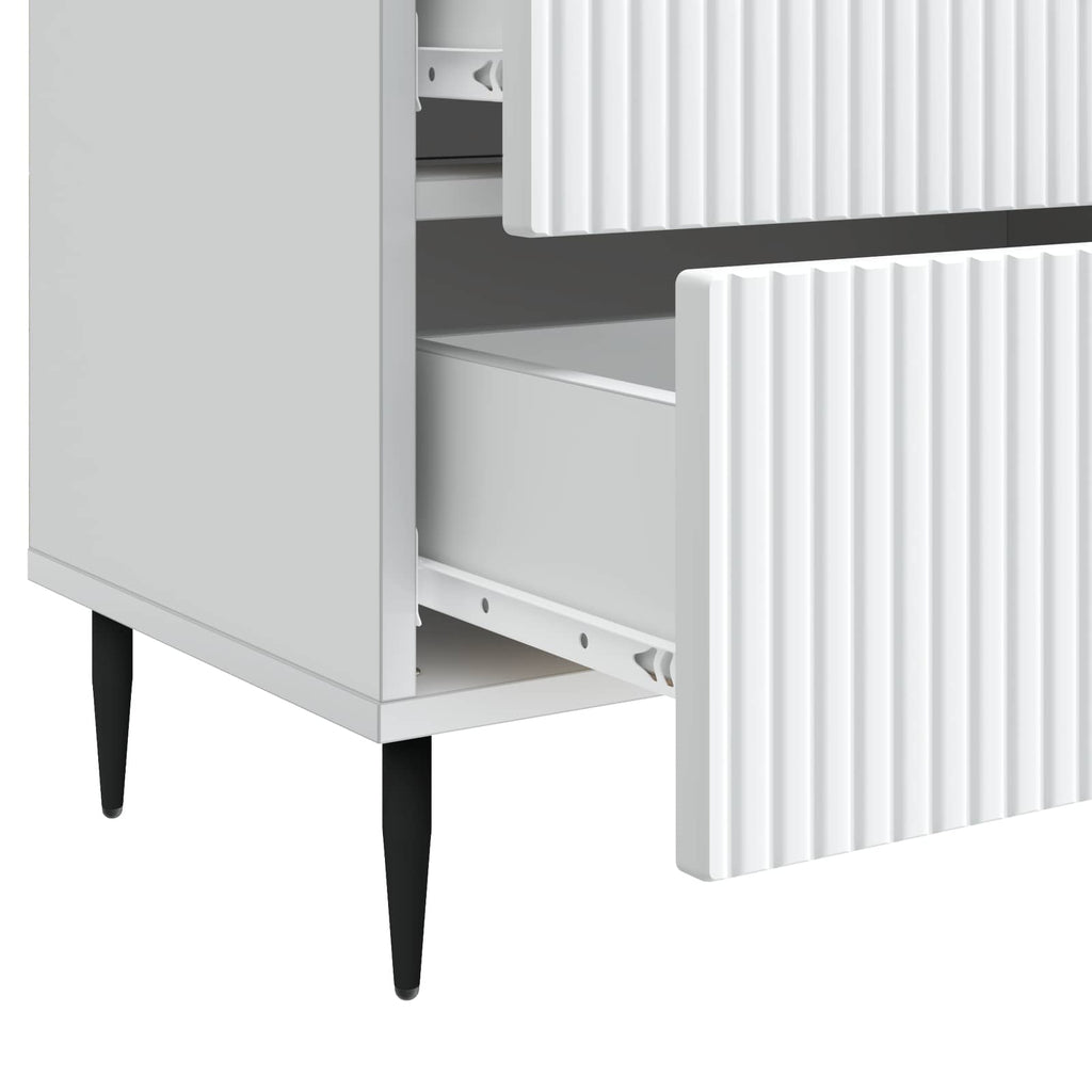 vidaXL Szafka Nocna Biały 62 x 34,5 x 47,5 cm Drewno inżynieryjne