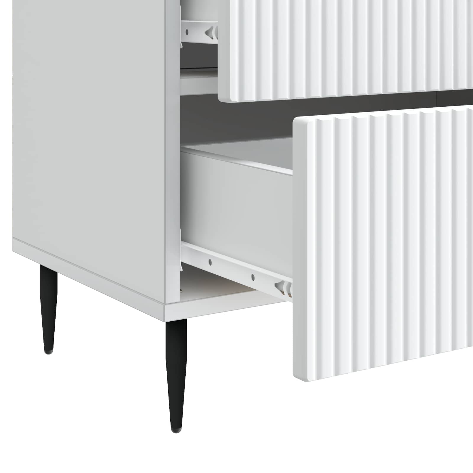 vidaXL Szafka Nocna Biały 62 x 34,5 x 47,5 cm Drewno inżynieryjne
