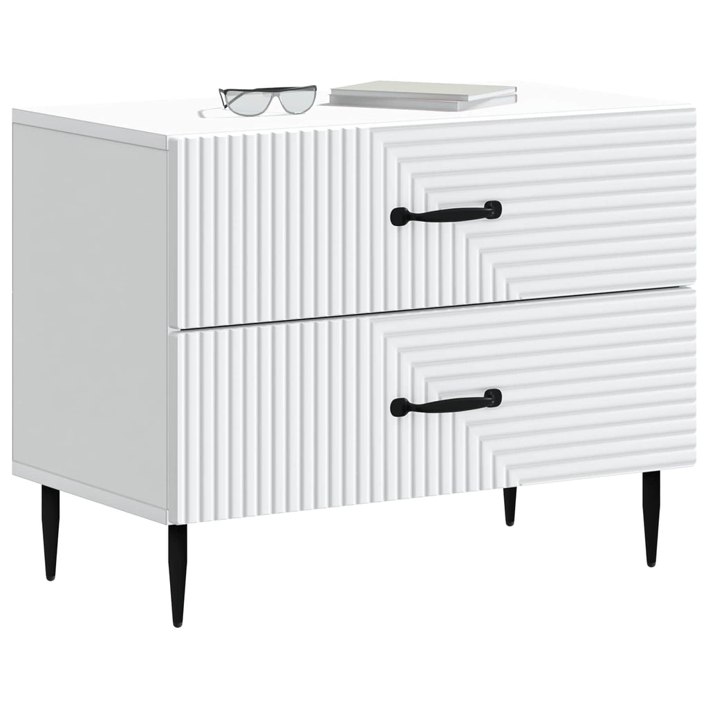 vidaXL Szafka Nocna Biały 62 x 34,5 x 47,5 cm Drewno inżynieryjne