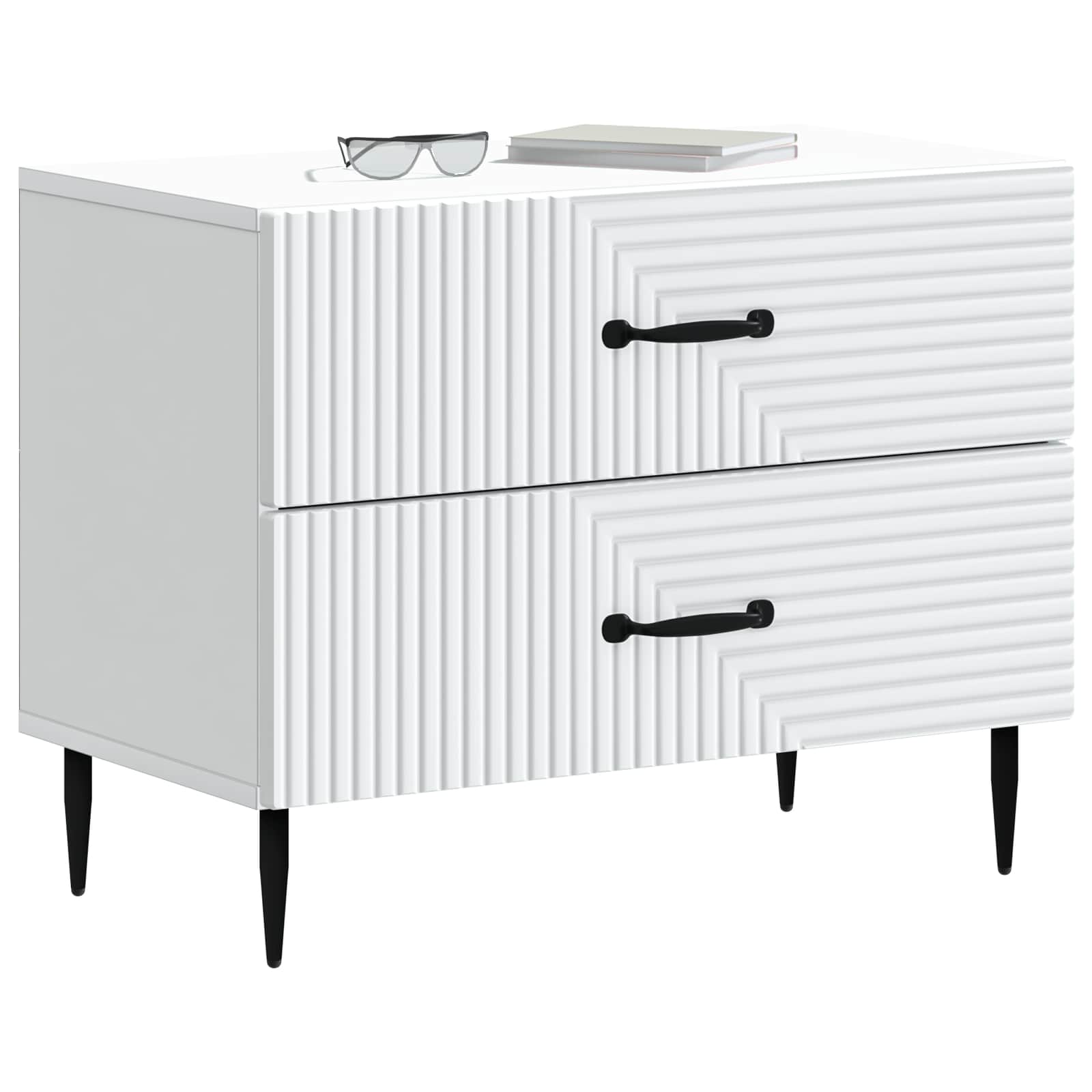 vidaXL Szafka Nocna Biały 62 x 34,5 x 47,5 cm Drewno inżynieryjne