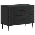 vidaXL Szafka Nocna Czarny 62 x 34,5 x 47,5 cm Drewno inżynieryjne