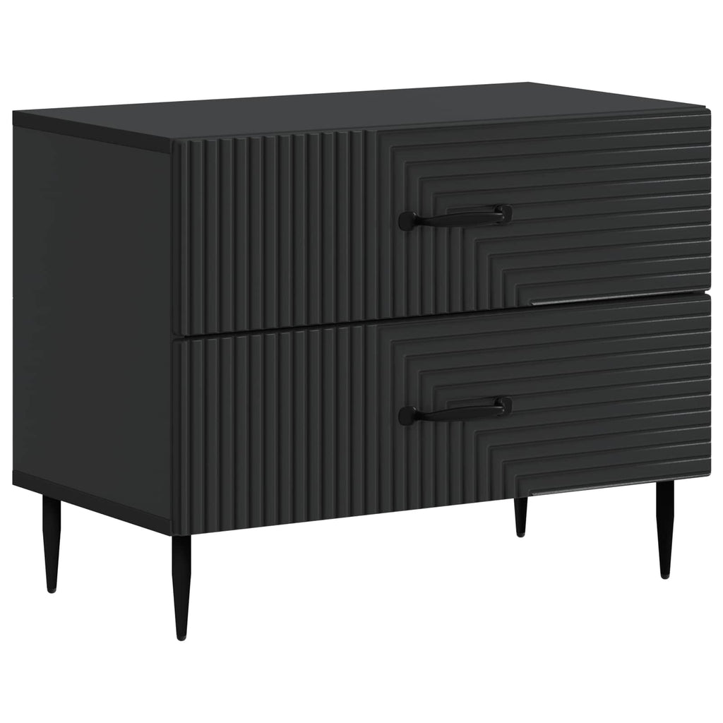 vidaXL Szafka Nocna Czarny 62 x 34,5 x 47,5 cm Drewno inżynieryjne