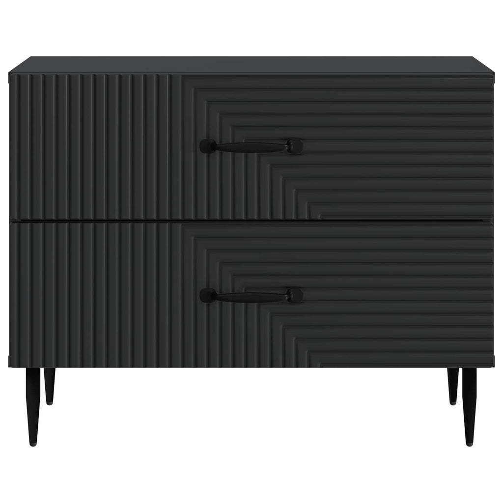 vidaXL Szafka Nocna Czarny 62 x 34,5 x 47,5 cm Drewno inżynieryjne