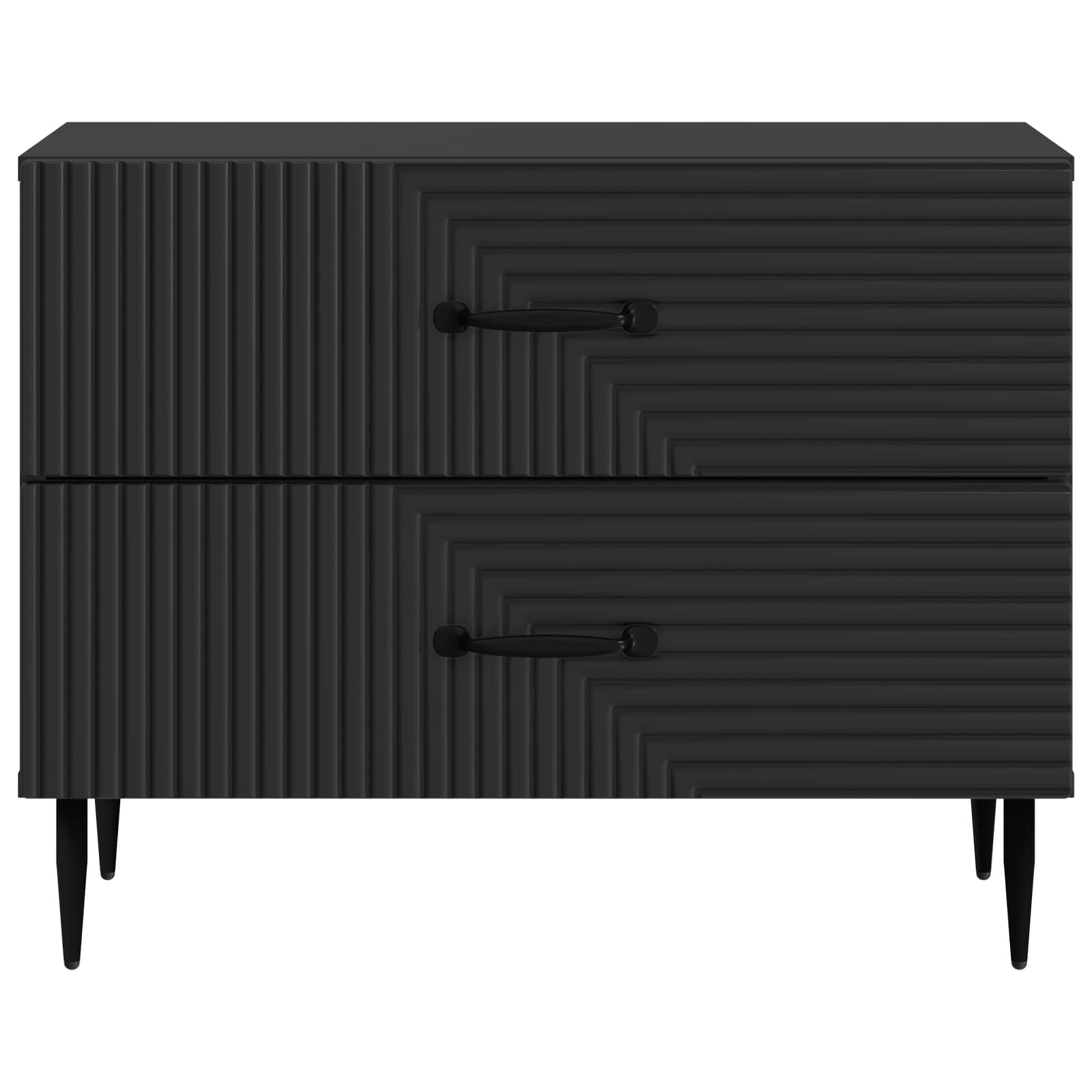 vidaXL Szafka Nocna Czarny 62 x 34,5 x 47,5 cm Drewno inżynieryjne