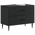 vidaXL Szafka Nocna Czarny 62 x 34,5 x 47,5 cm Drewno inżynieryjne