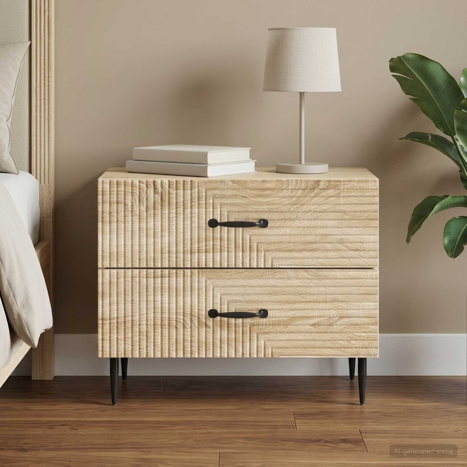 vidaXL Szafka Nocna dąb Sonoma 62 x 34,5 x 47,5 cm Drewno inżynieryjne
