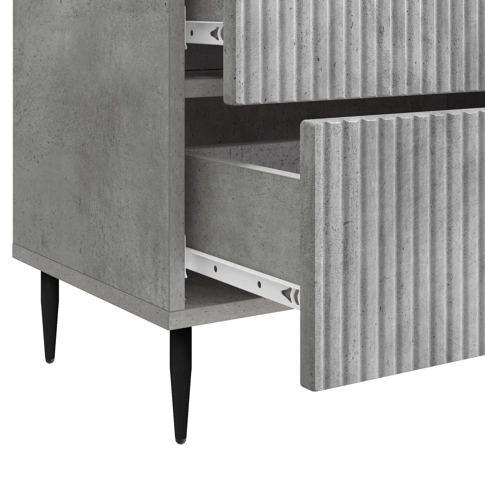 vidaXL Szafka Nocna z szufladą Betonowy szary 62 x 34,5 x 47,5 cm
