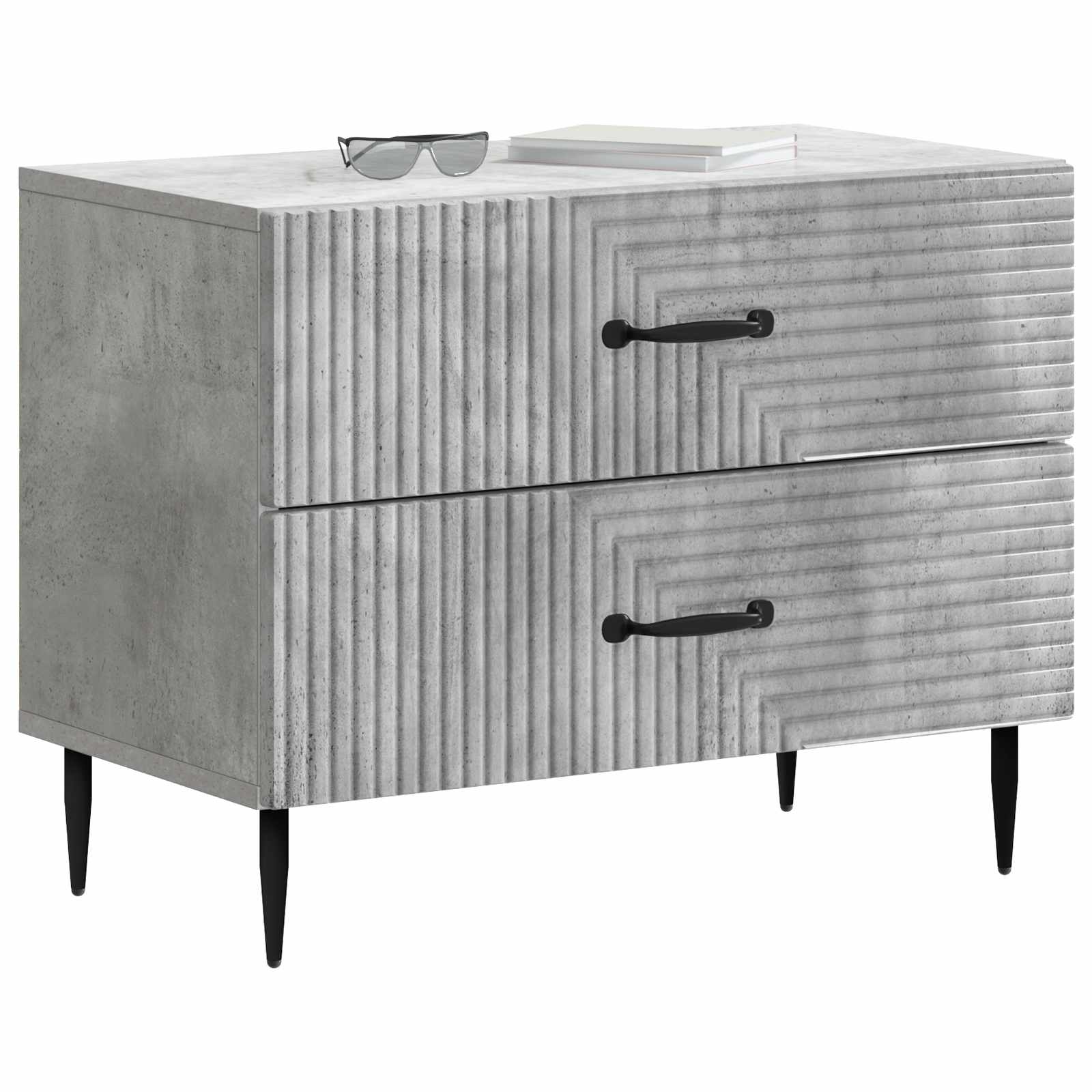 vidaXL Szafka Nocna z szufladą Betonowy szary 62 x 34,5 x 47,5 cm