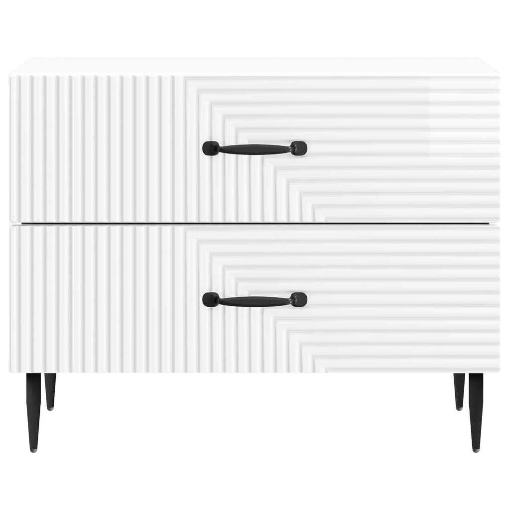 vidaXL Szafka Nocna z szufladą Biały wysoki połysk 62 x 34,5 x 47,5 cm