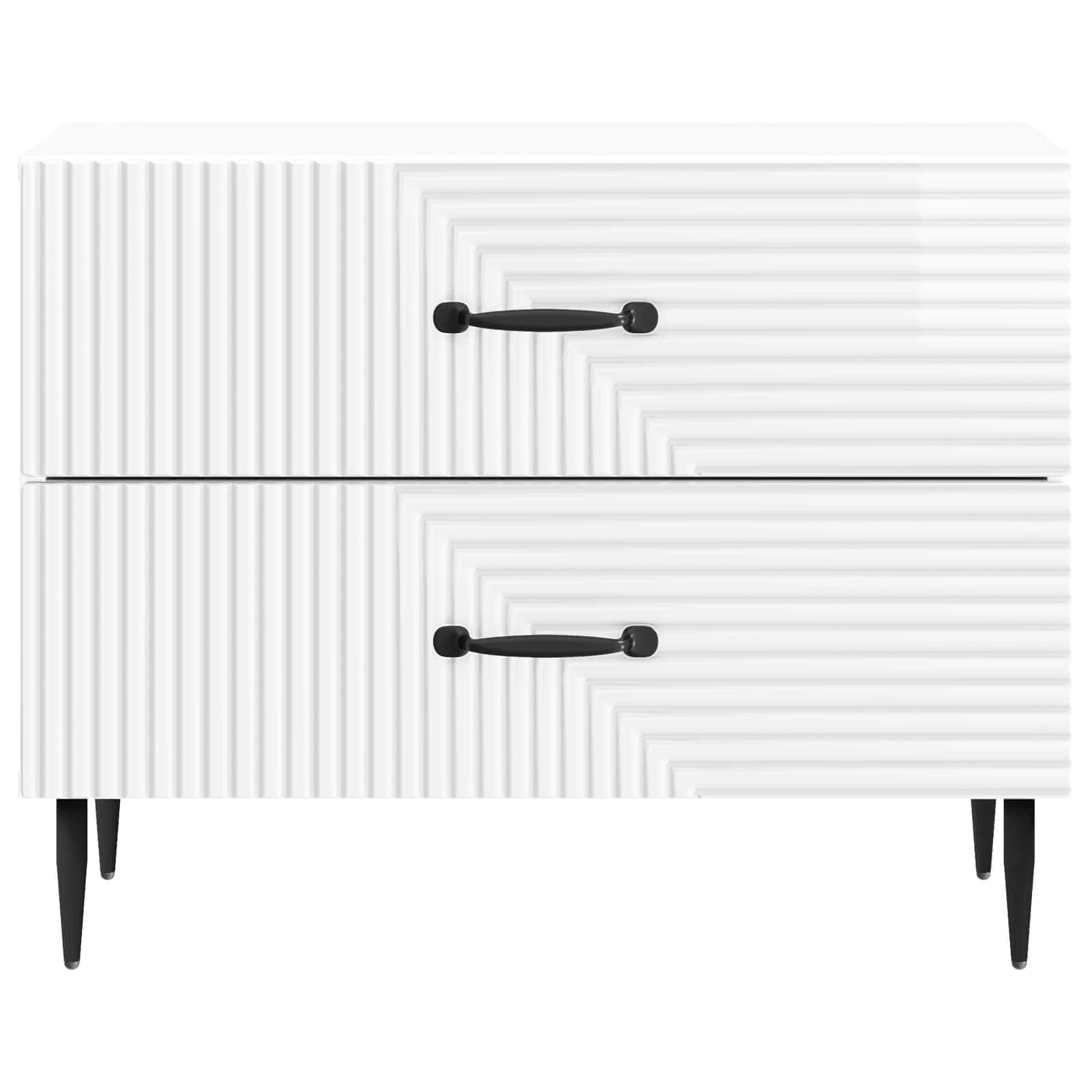 vidaXL Szafka Nocna z szufladą Biały wysoki połysk 62 x 34,5 x 47,5 cm