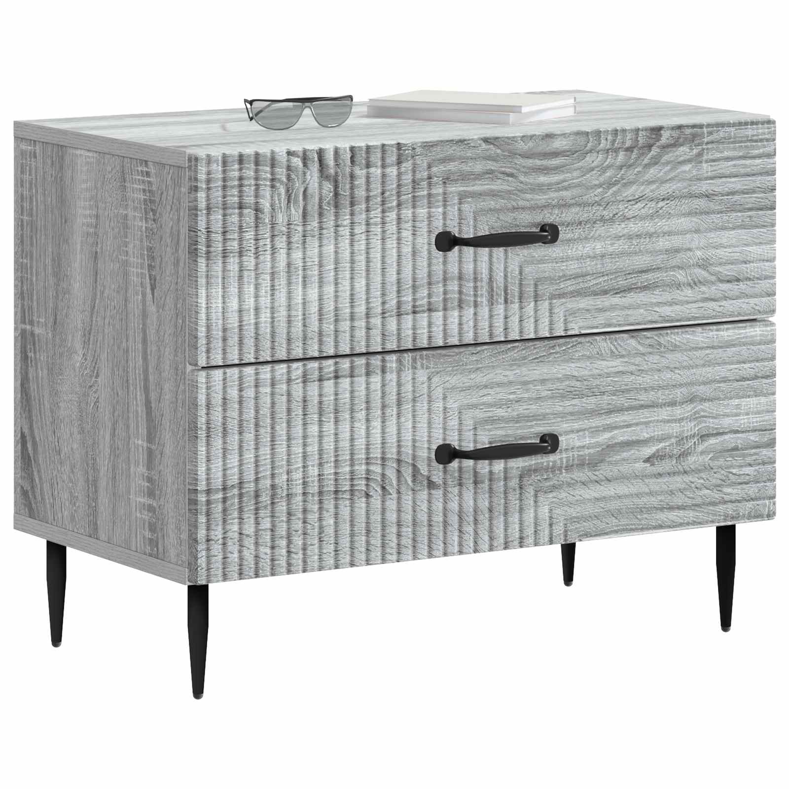 vidaXL Szafka Nocna z szufladą Szary Sonoma 62 x 34,5 x 47,5 cm