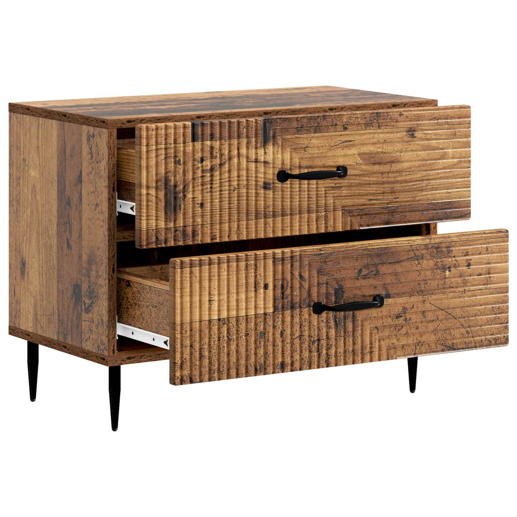 vidaXL Szafka Nocna z szufladą Stare drewno 62 x 34,5 x 47,5 cm