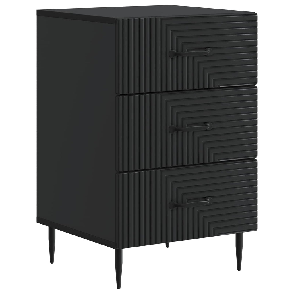 vidaXL Szafka Nocna Czarny 43 x 41 x 66,5 cm Drewno inżynieryjne