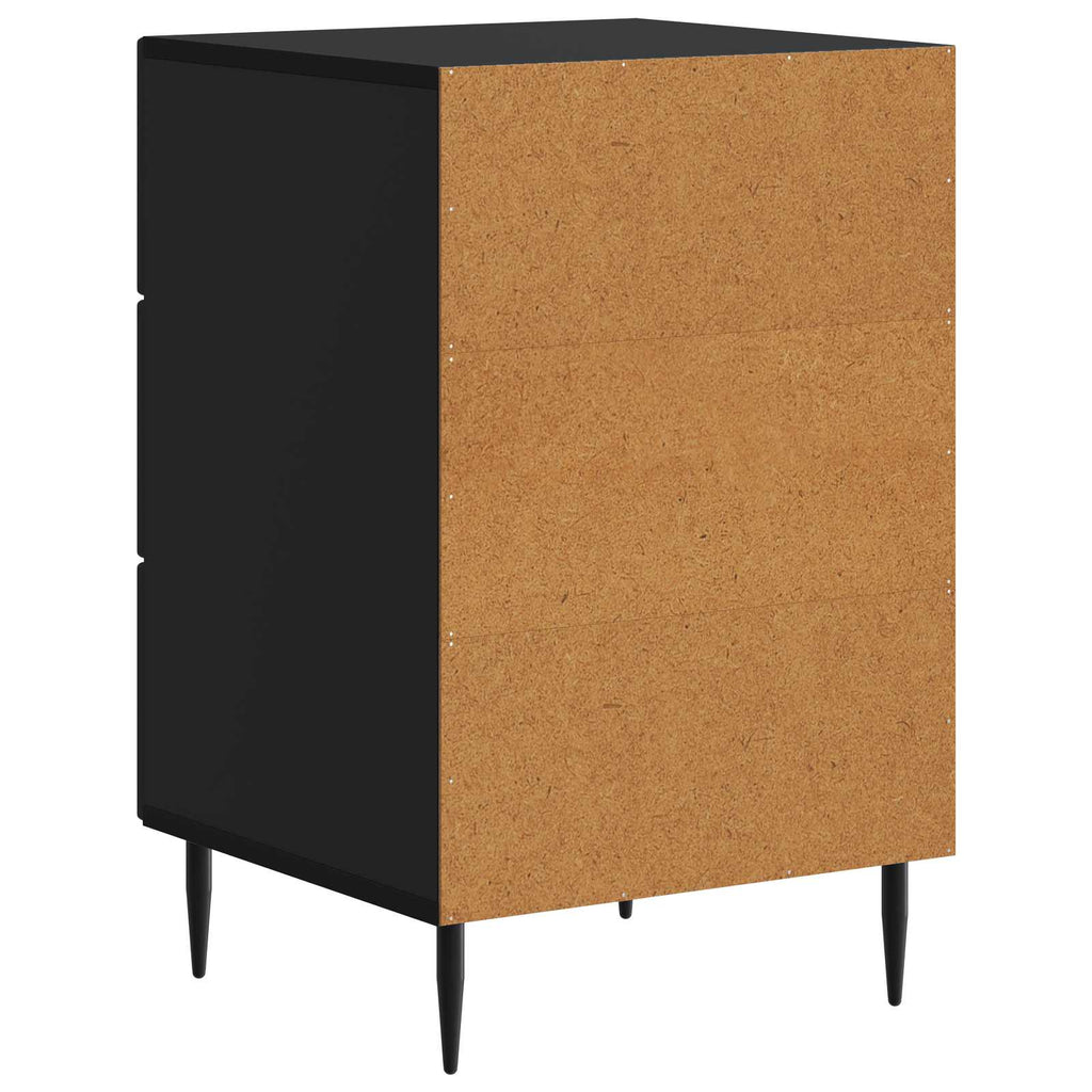 vidaXL Szafka Nocna Czarny 43 x 41 x 66,5 cm Drewno inżynieryjne