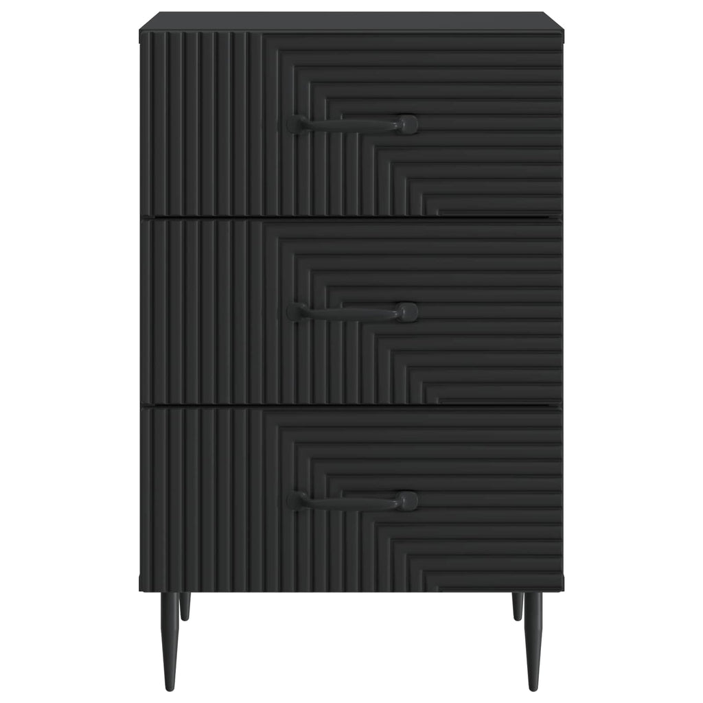 vidaXL Szafka Nocna Czarny 43 x 41 x 66,5 cm Drewno inżynieryjne