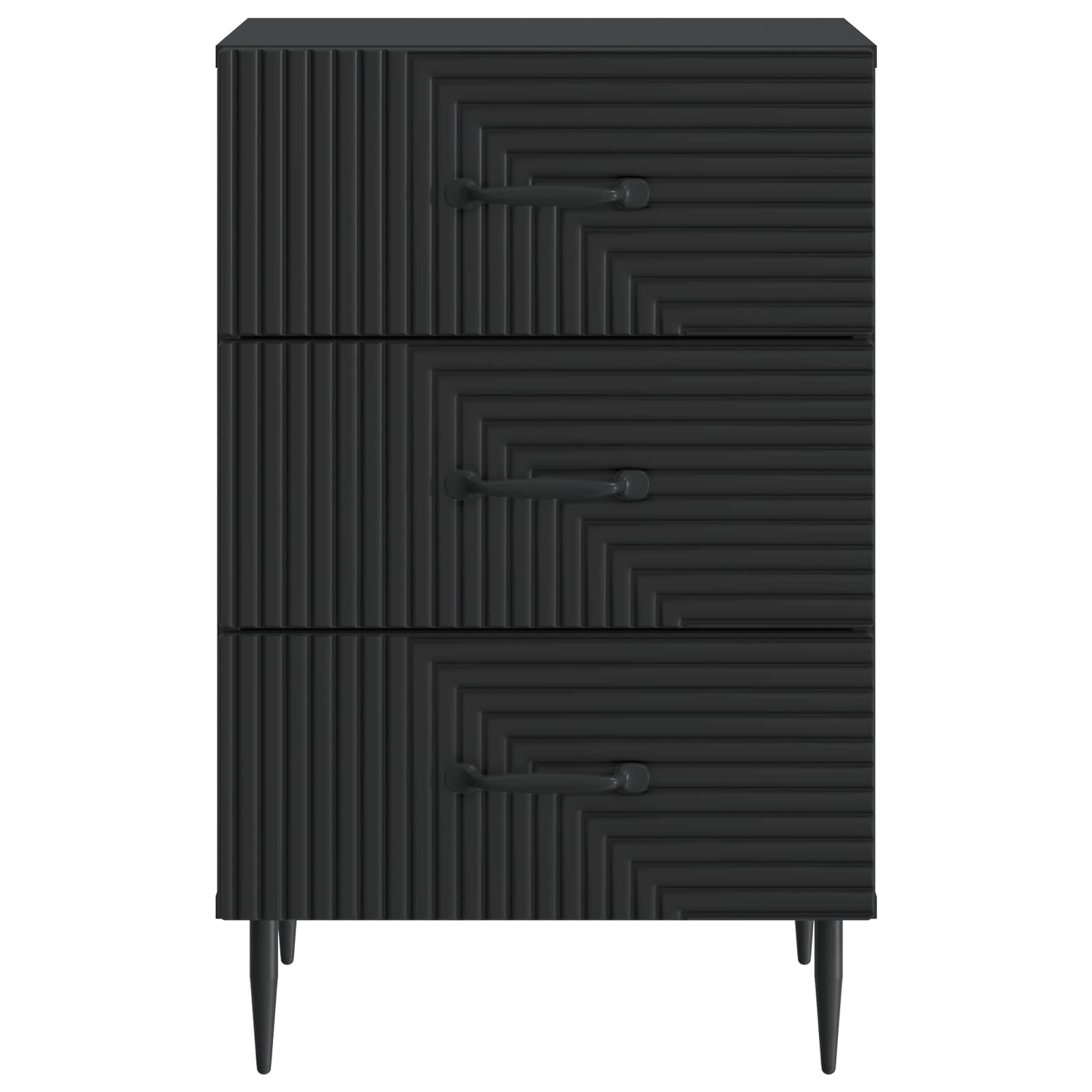 vidaXL Szafka Nocna Czarny 43 x 41 x 66,5 cm Drewno inżynieryjne