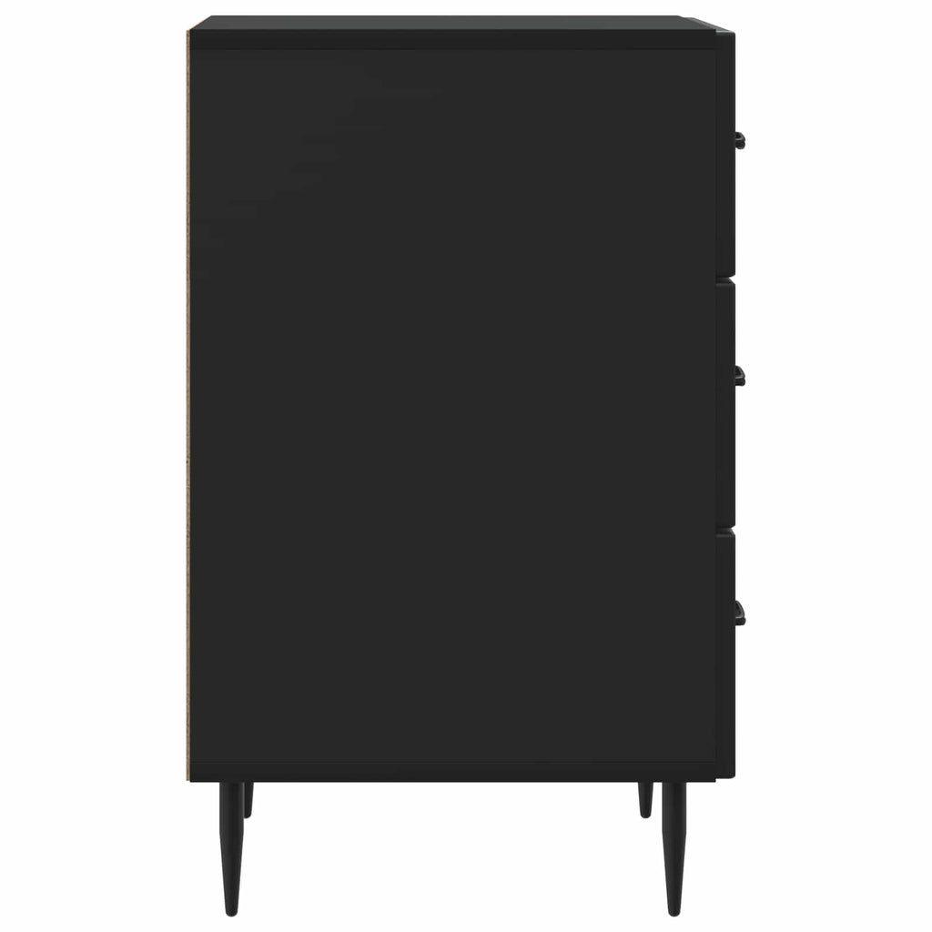 vidaXL Szafka Nocna Czarny 43 x 41 x 66,5 cm Drewno inżynieryjne
