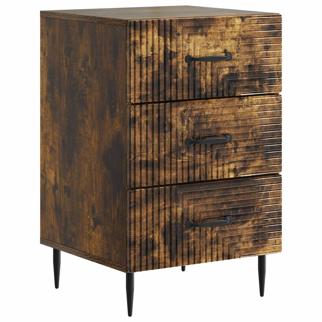vidaXL Szafka Nocna Dąb wędzony 43 x 41 x 66,5 cm Drewno inżynieryjne