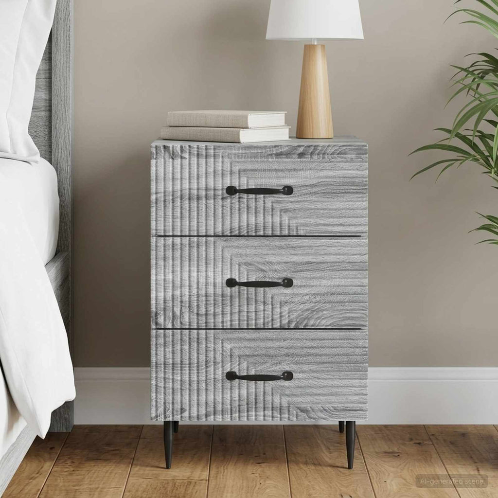 vidaXL Szafka Nocna Szary Sonoma 43 x 41 x 66,5 cm Drewno inżynieryjne