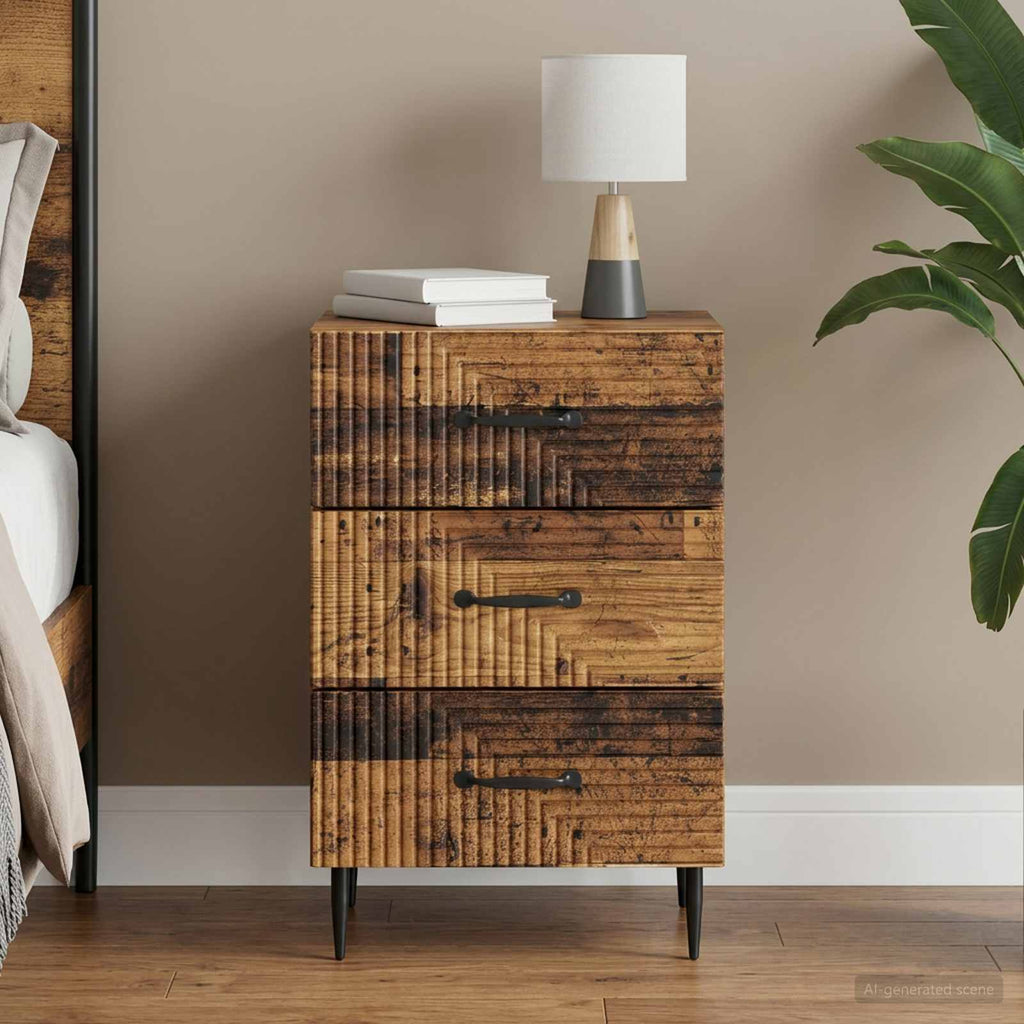 vidaXL Szafka Nocna Stare drewno 43 x 41 x 66,5 cm Drewno inżynieryjne