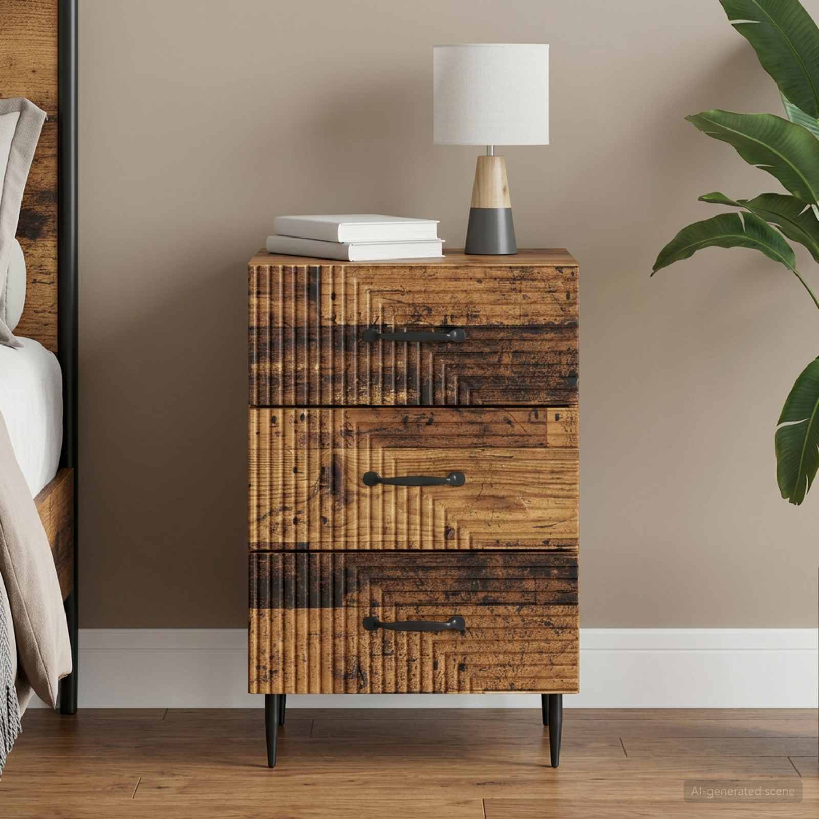 vidaXL Szafka Nocna Stare drewno 43 x 41 x 66,5 cm Drewno inżynieryjne