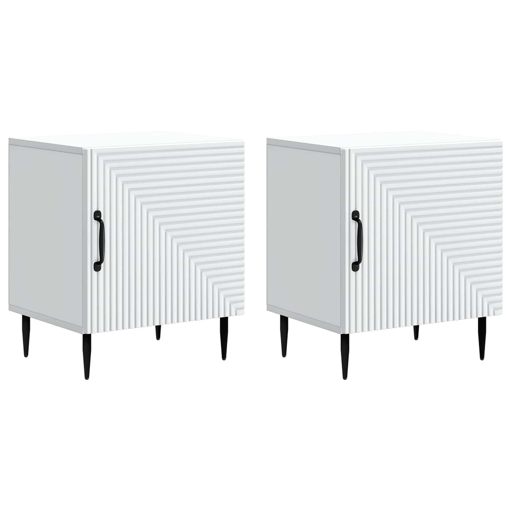 vidaXL Szafka Nocna 2 pcs Biały 43 x 34,5 x 50 cm Drewno inżynieryjne