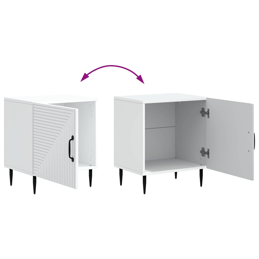 vidaXL Szafka Nocna 2 pcs Biały 43 x 34,5 x 50 cm Drewno inżynieryjne