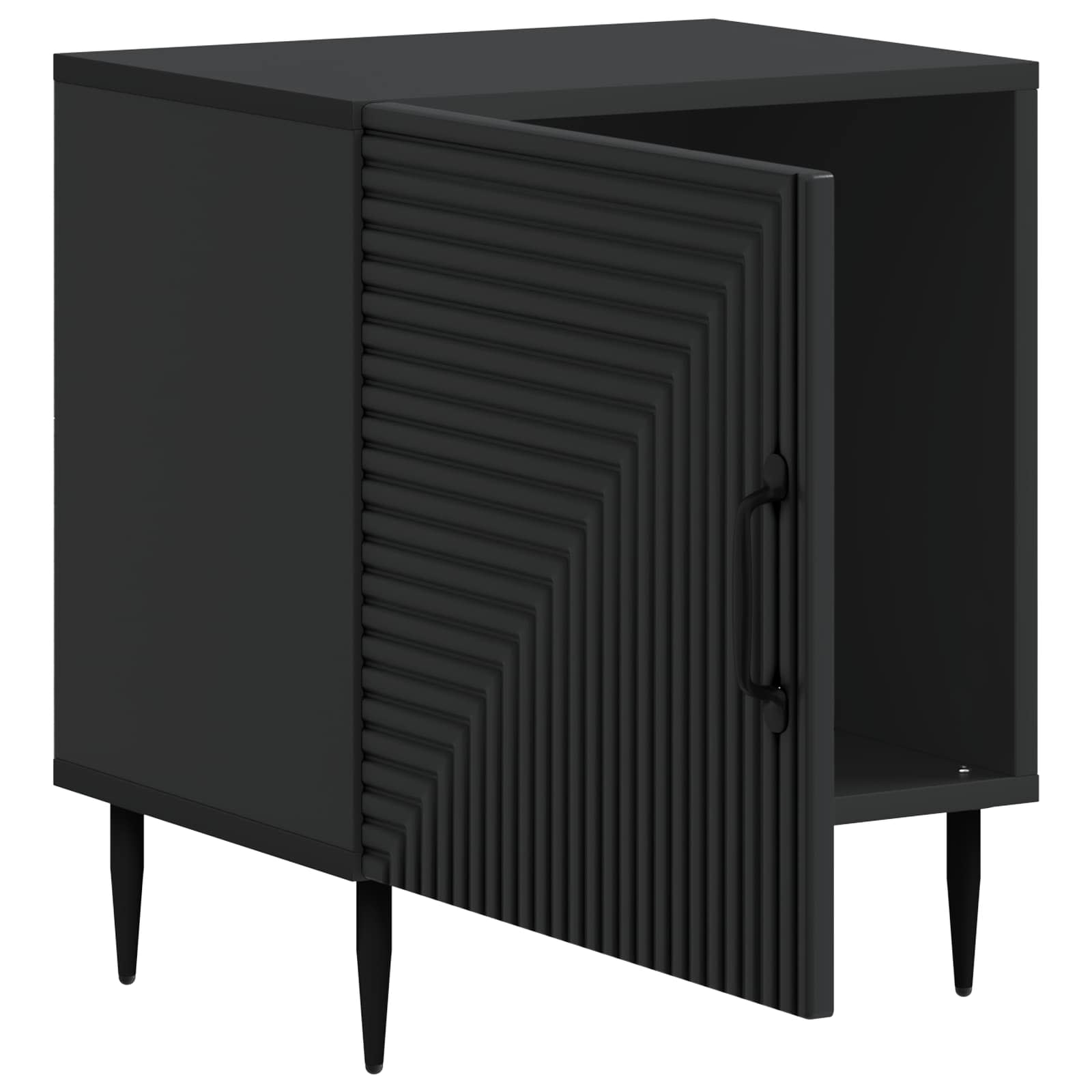 vidaXL Szafka Nocna 2 pcs Czarny 43 x 34,5 x 50 cm Drewno inżynieryjne