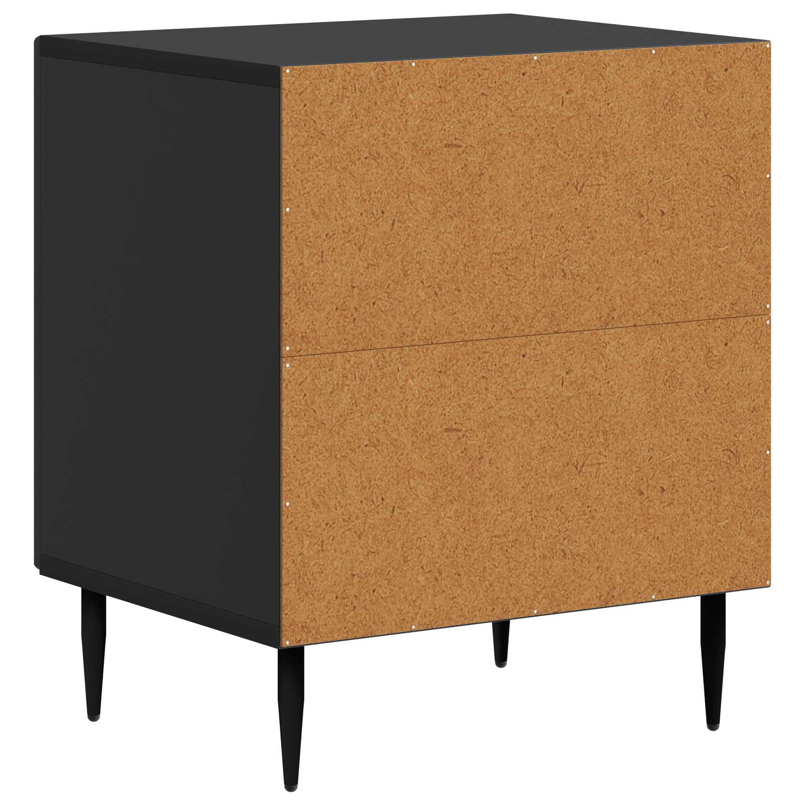 vidaXL Szafka Nocna 2 pcs Czarny 43 x 34,5 x 50 cm Drewno inżynieryjne