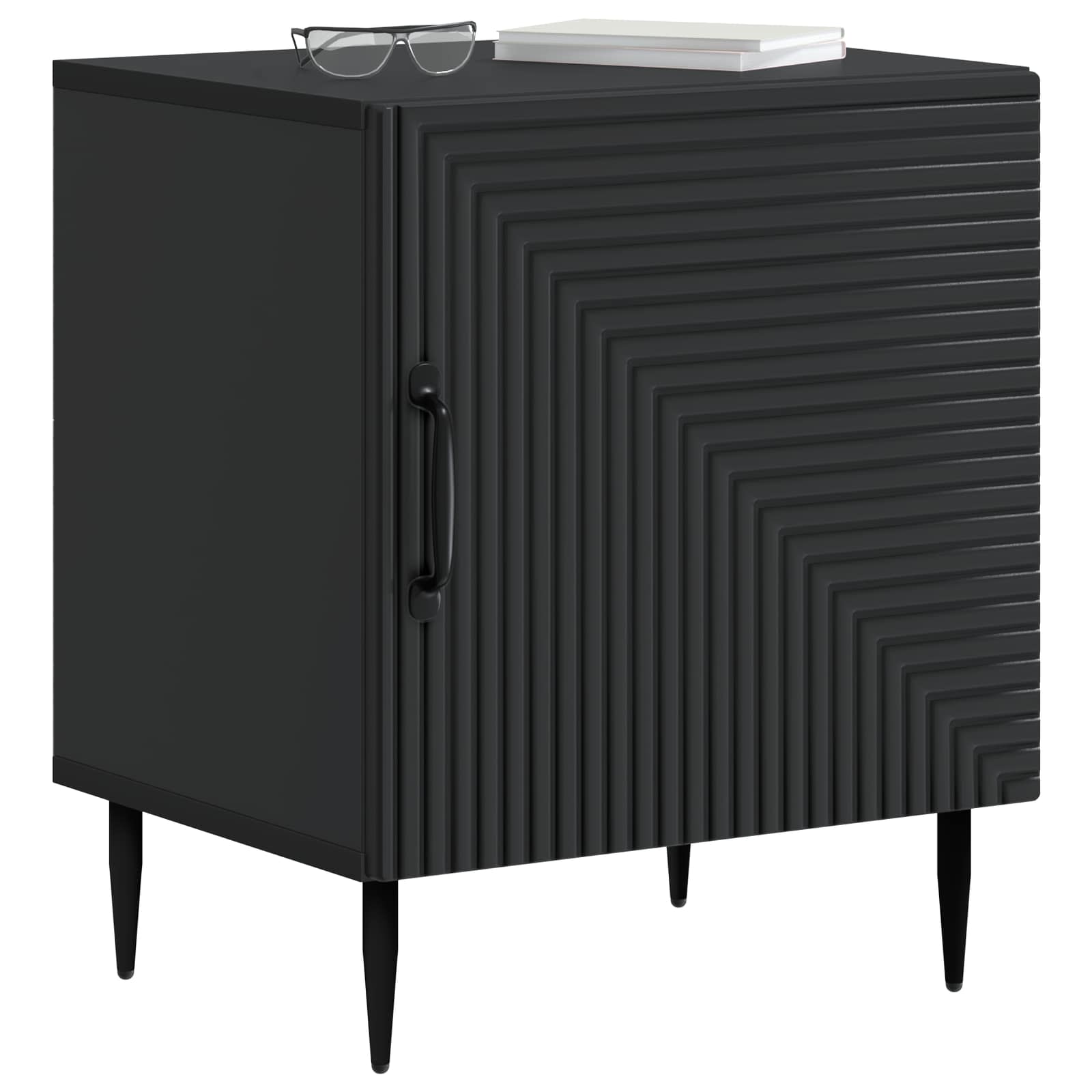 vidaXL Szafka Nocna 2 pcs Czarny 43 x 34,5 x 50 cm Drewno inżynieryjne