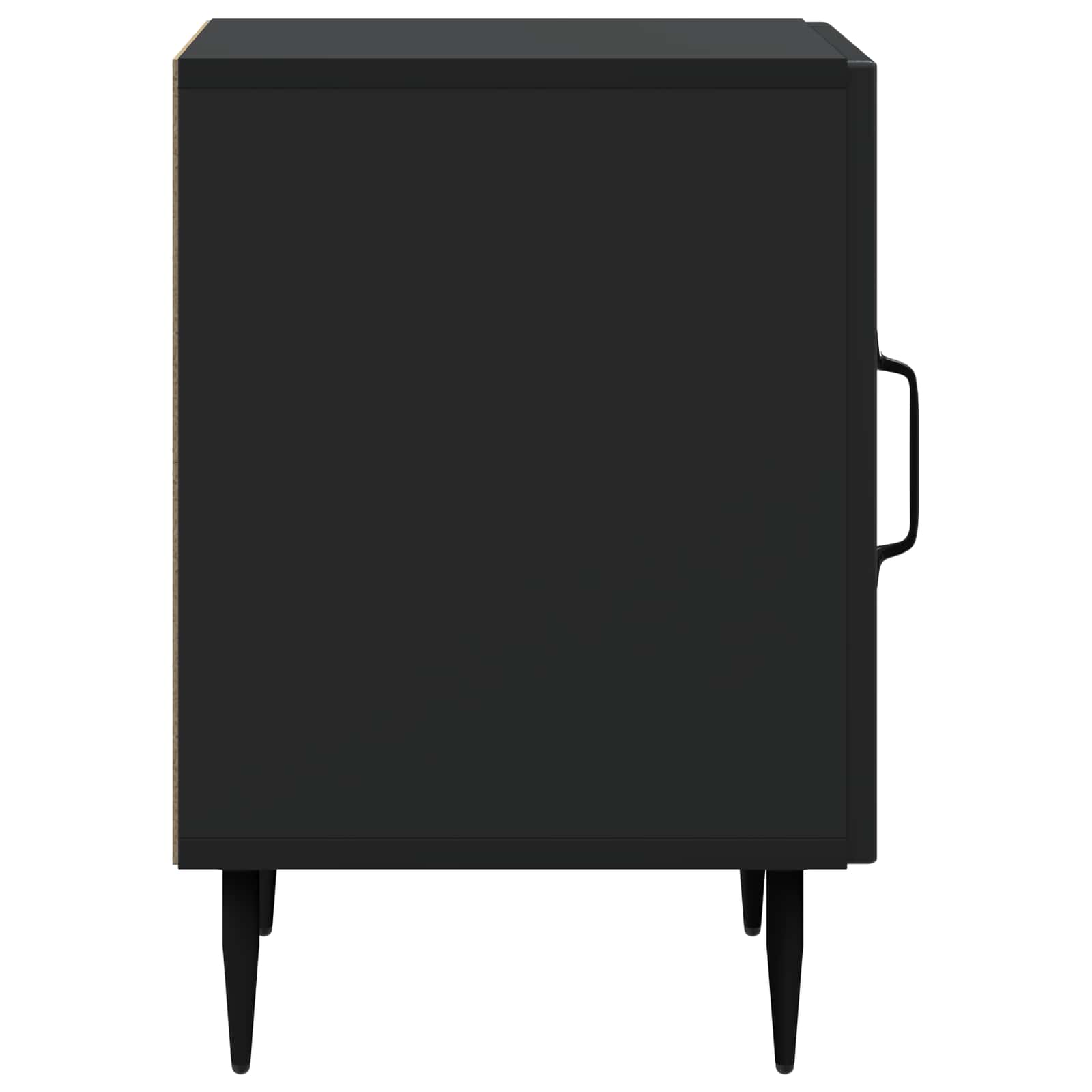 vidaXL Szafka Nocna 2 pcs Czarny 43 x 34,5 x 50 cm Drewno inżynieryjne