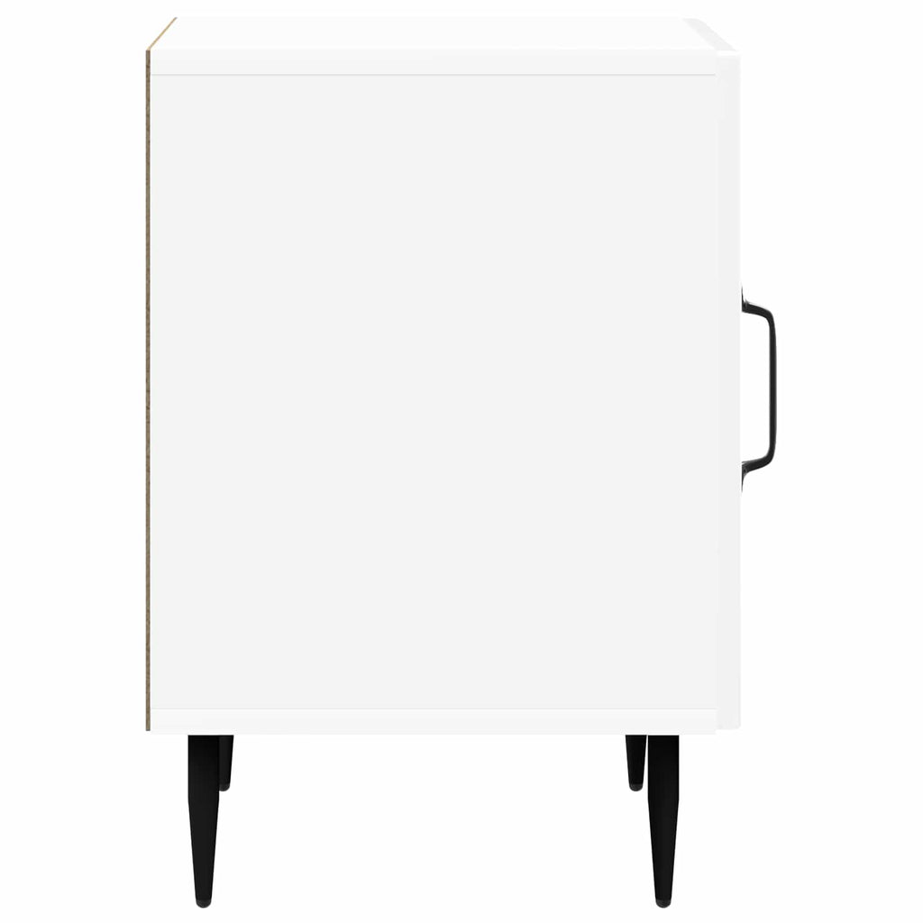 vidaXL Szafka Nocna Biały wysoki połysk 43 x 34,5 x 50 cm