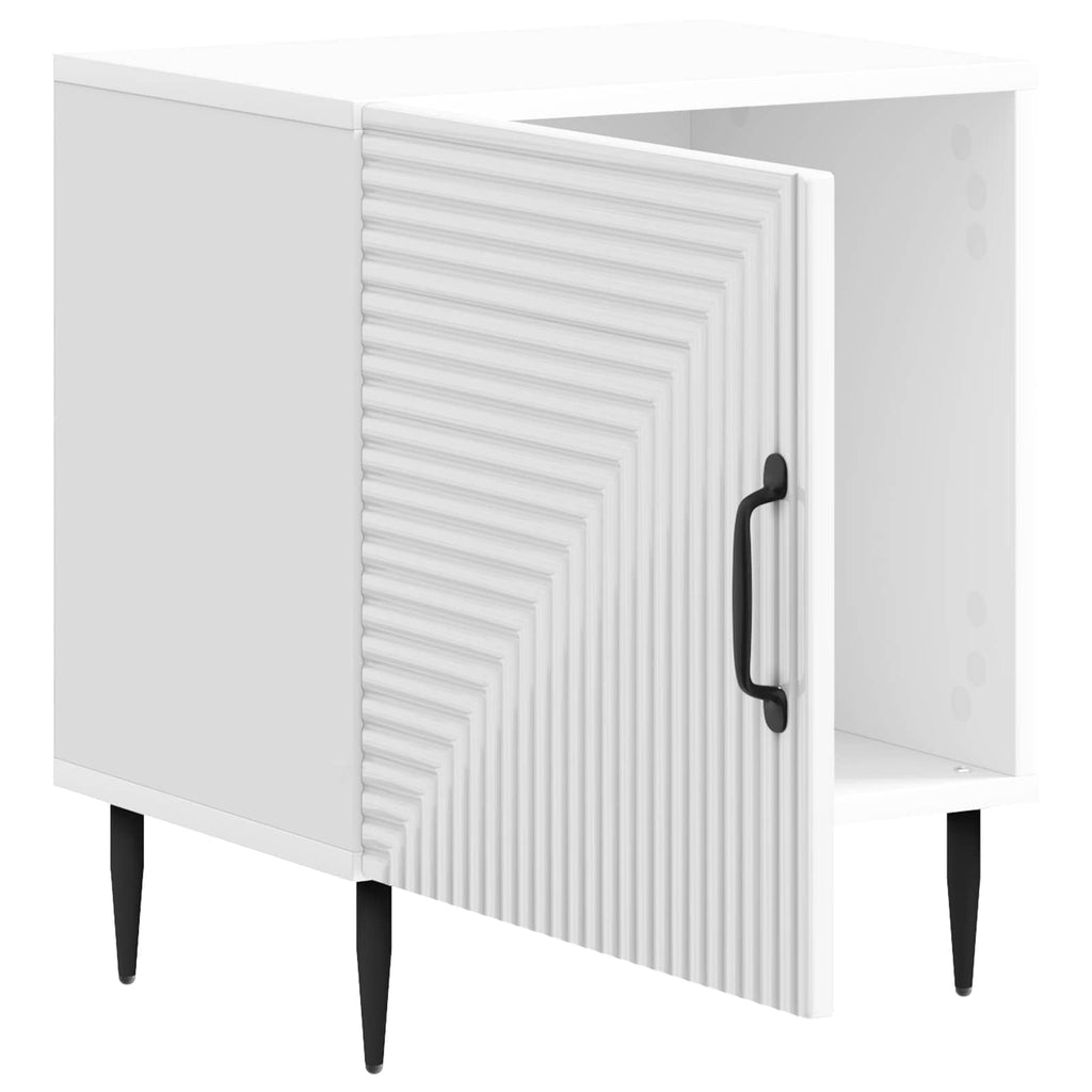 vidaXL Szafka Nocna 2 pcs Biały wysoki połysk 43 x 34,5 x 50 cm