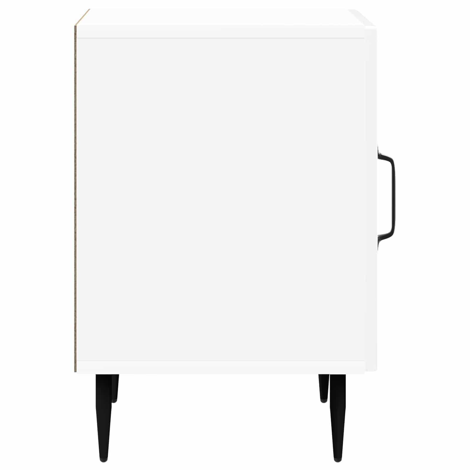 vidaXL Szafka Nocna 2 pcs Biały wysoki połysk 43 x 34,5 x 50 cm