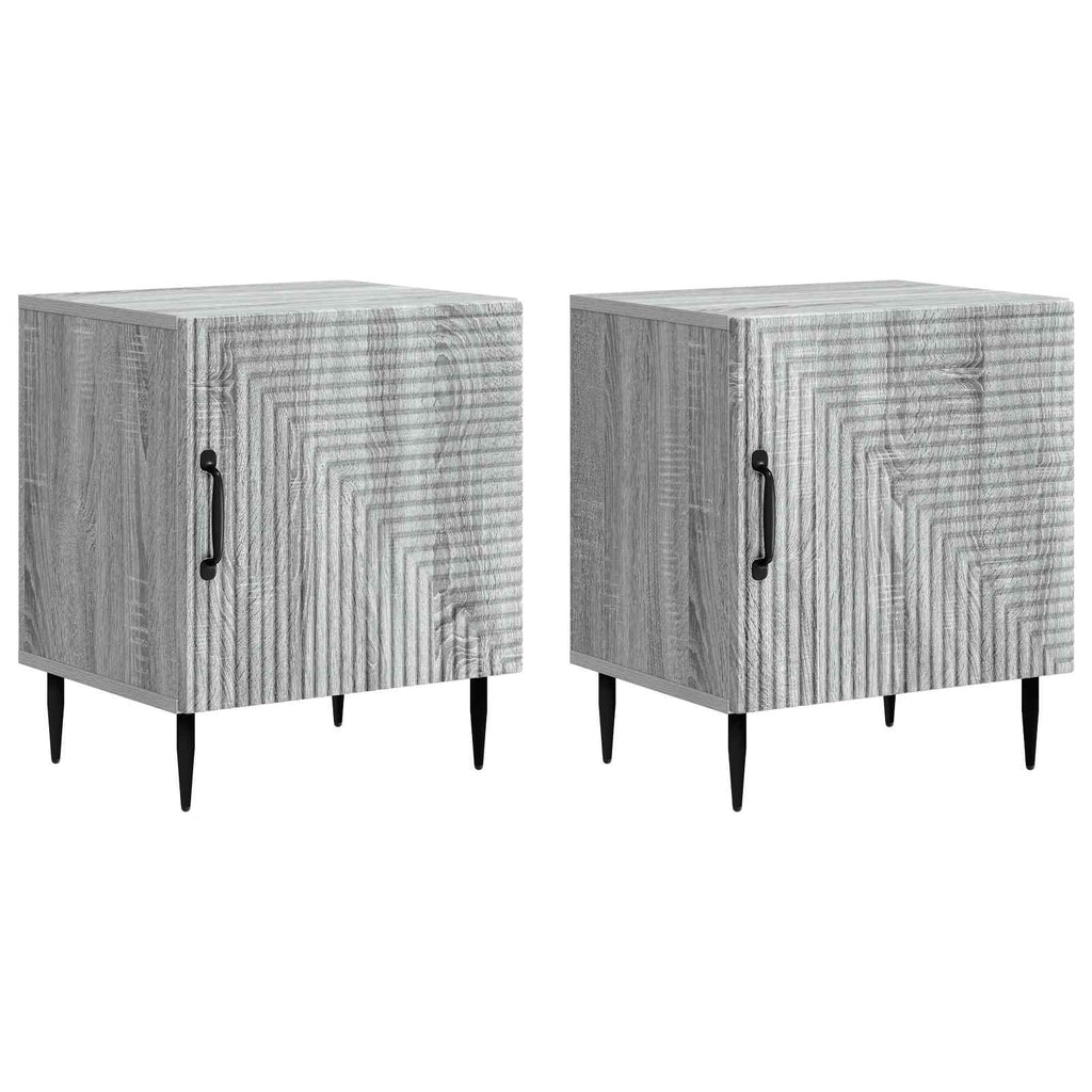 vidaXL Szafka Nocna 2 pcs Szary Sonoma 43 x 34,5 x 50 cm