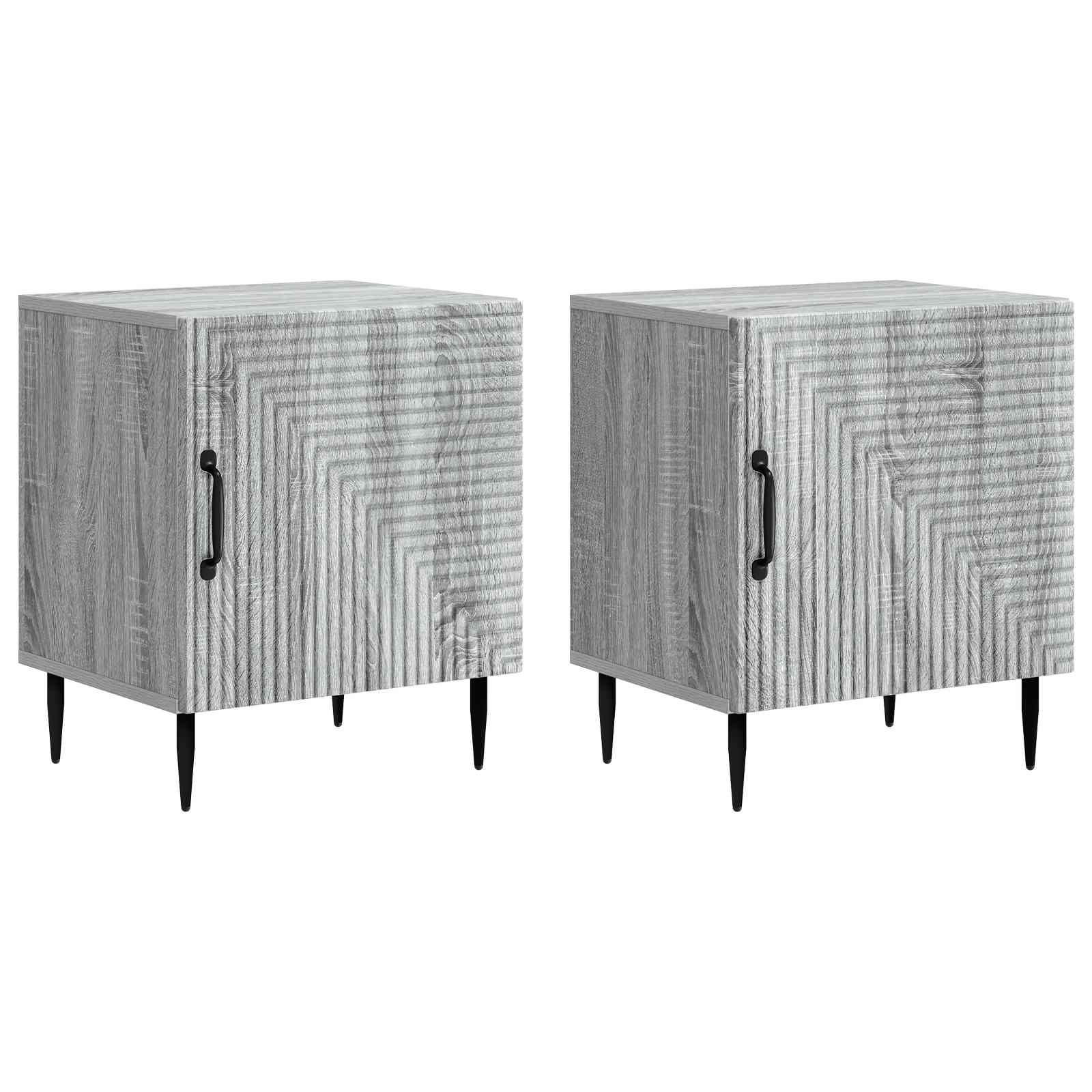 vidaXL Szafka Nocna 2 pcs Szary Sonoma 43 x 34,5 x 50 cm