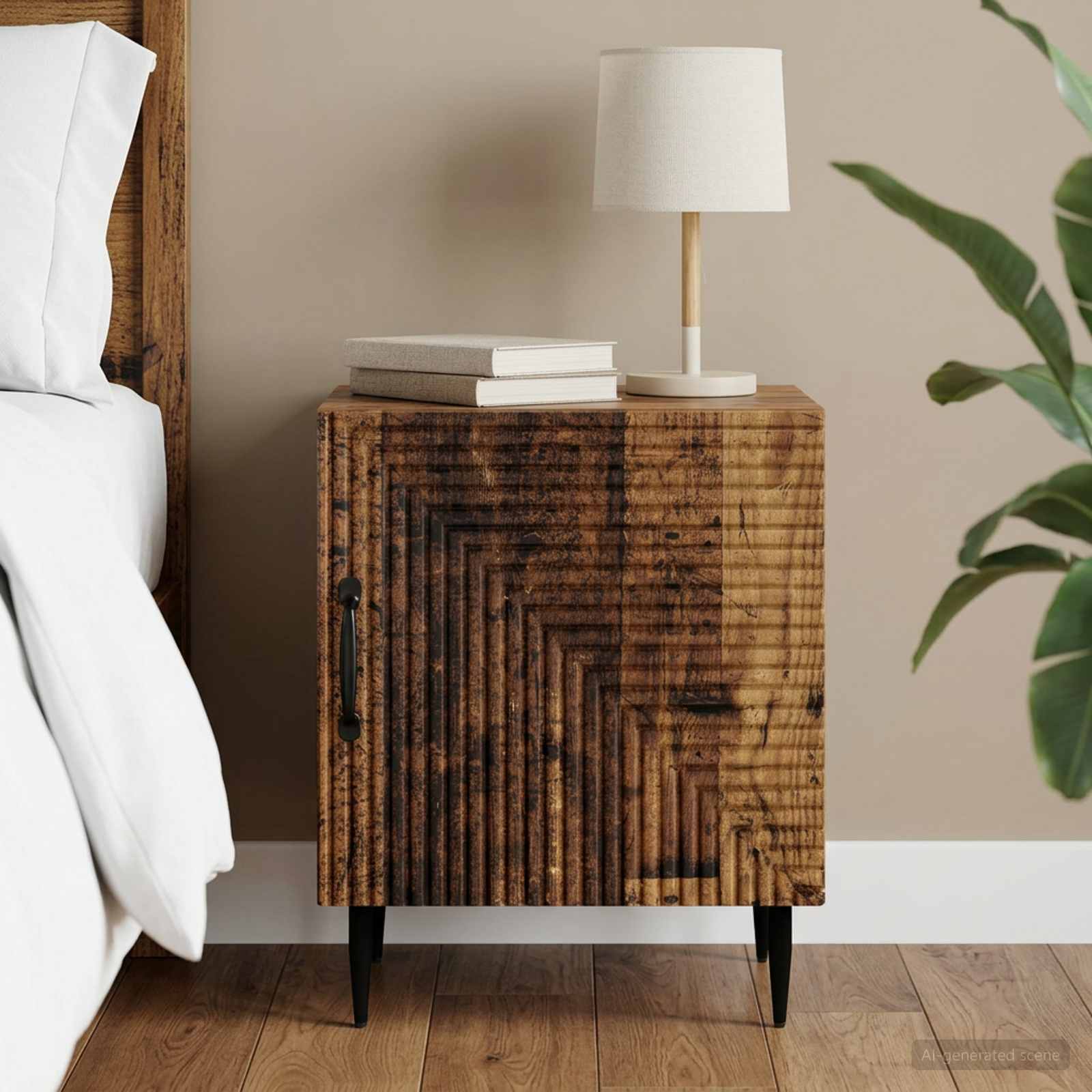 vidaXL Szafka Nocna Stare drewno 43 x 34,5 x 50 cm Drewno inżynieryjne