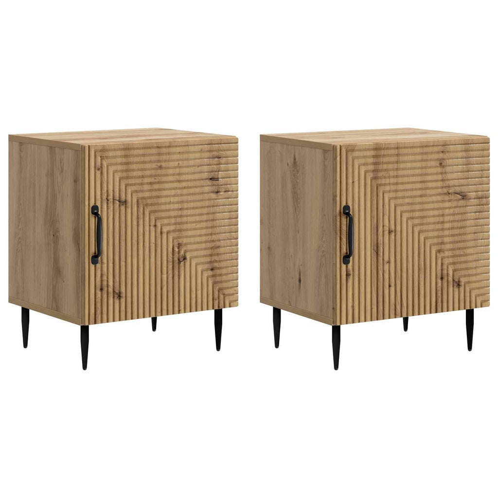 vidaXL Szafka Nocna 2 pcs Dąb artisan 43 x 34,5 x 50 cm
