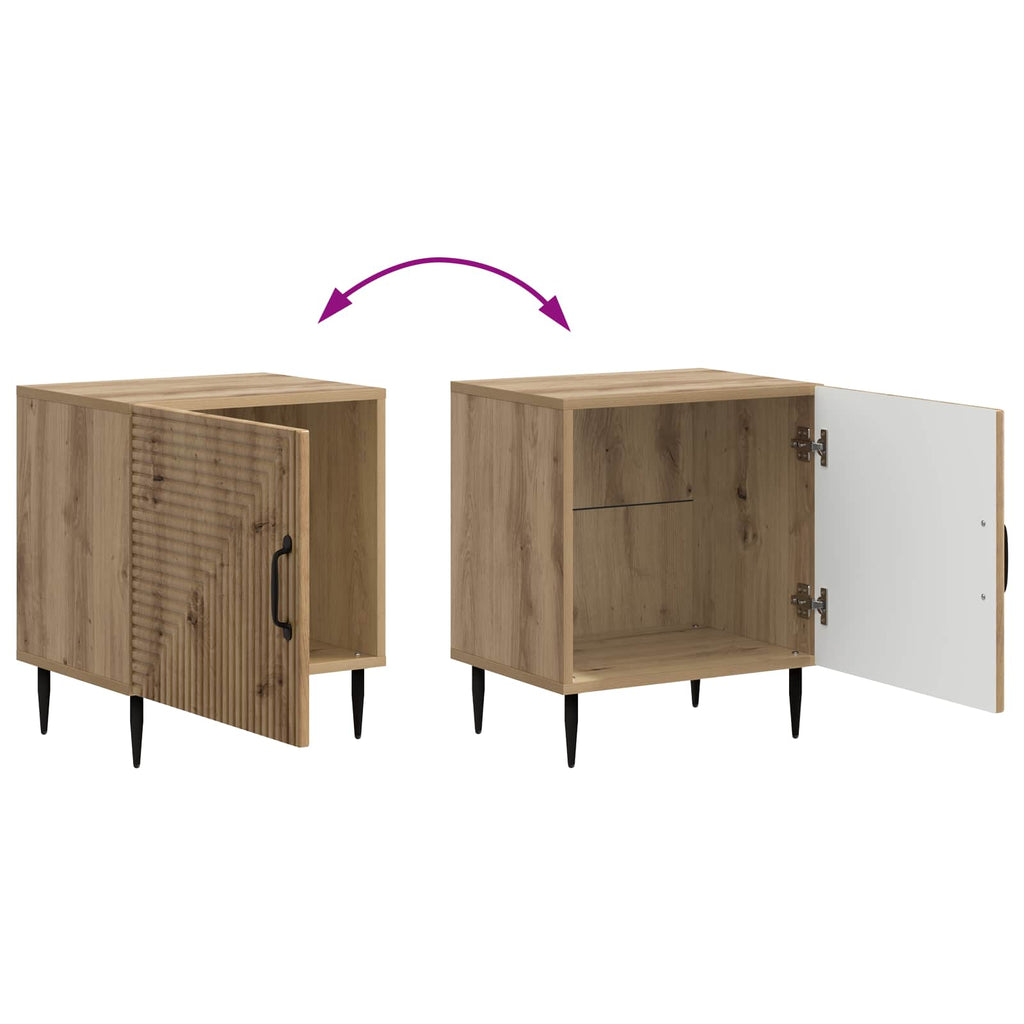 vidaXL Szafka Nocna 2 pcs Dąb artisan 43 x 34,5 x 50 cm