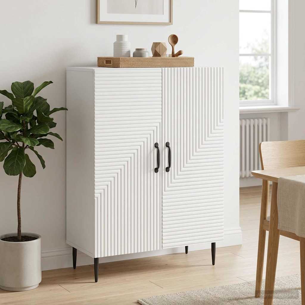 vidaXL Bufet Biały 66 x 34,5 x 89,5 cm Drewno inżynieryjne