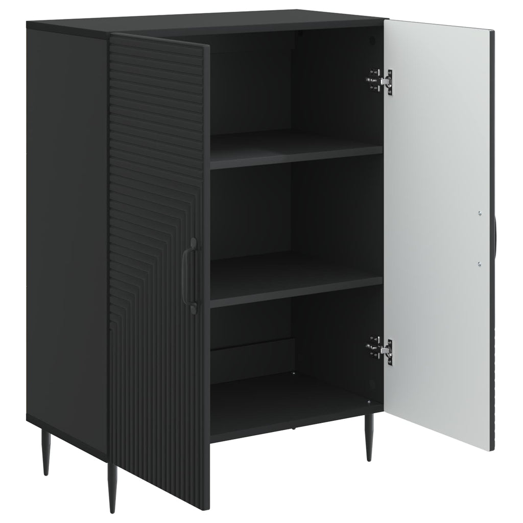 vidaXL Bufet Czarny 66 x 34,5 x 89,5 cm Drewno inżynieryjne