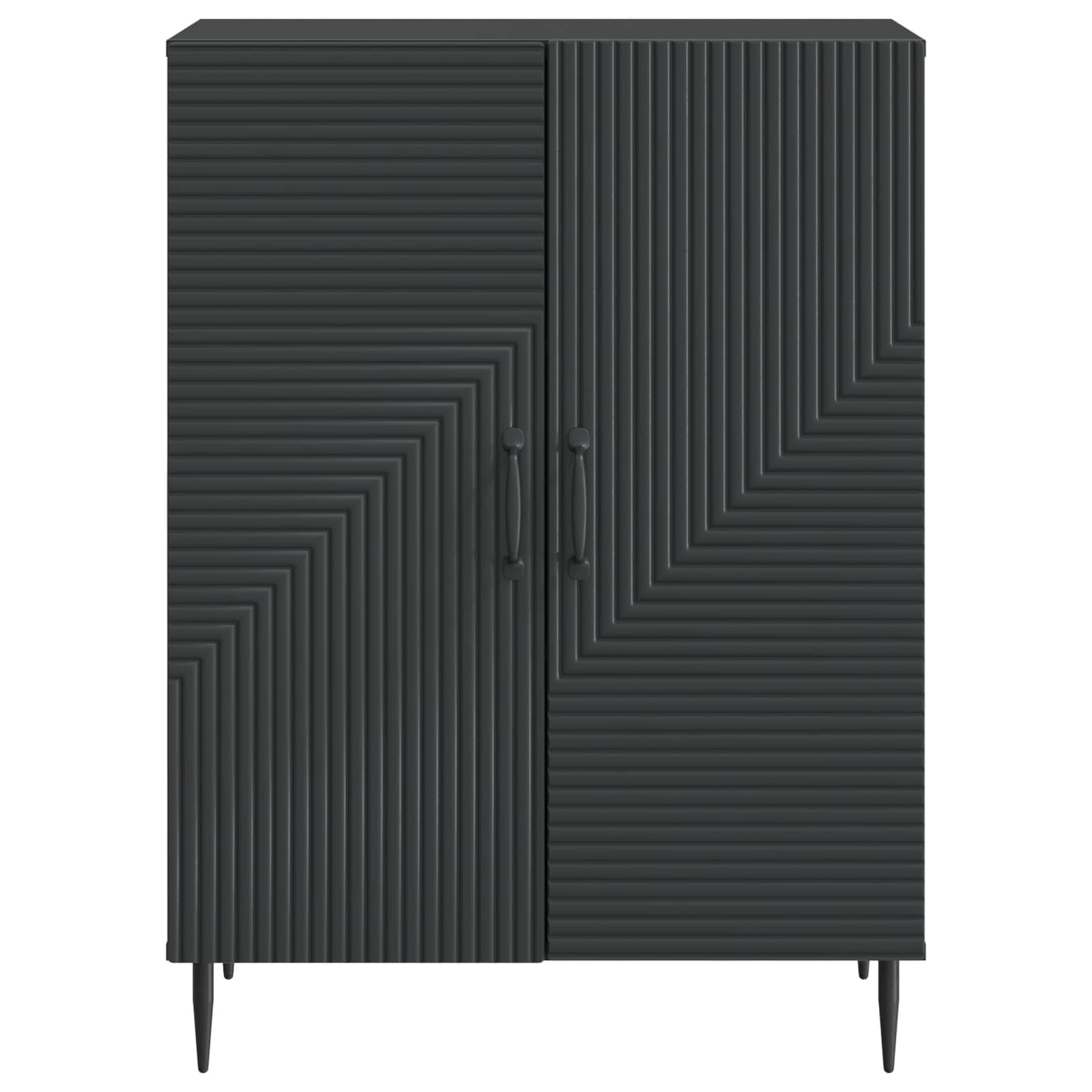 vidaXL Bufet Czarny 66 x 34,5 x 89,5 cm Drewno inżynieryjne