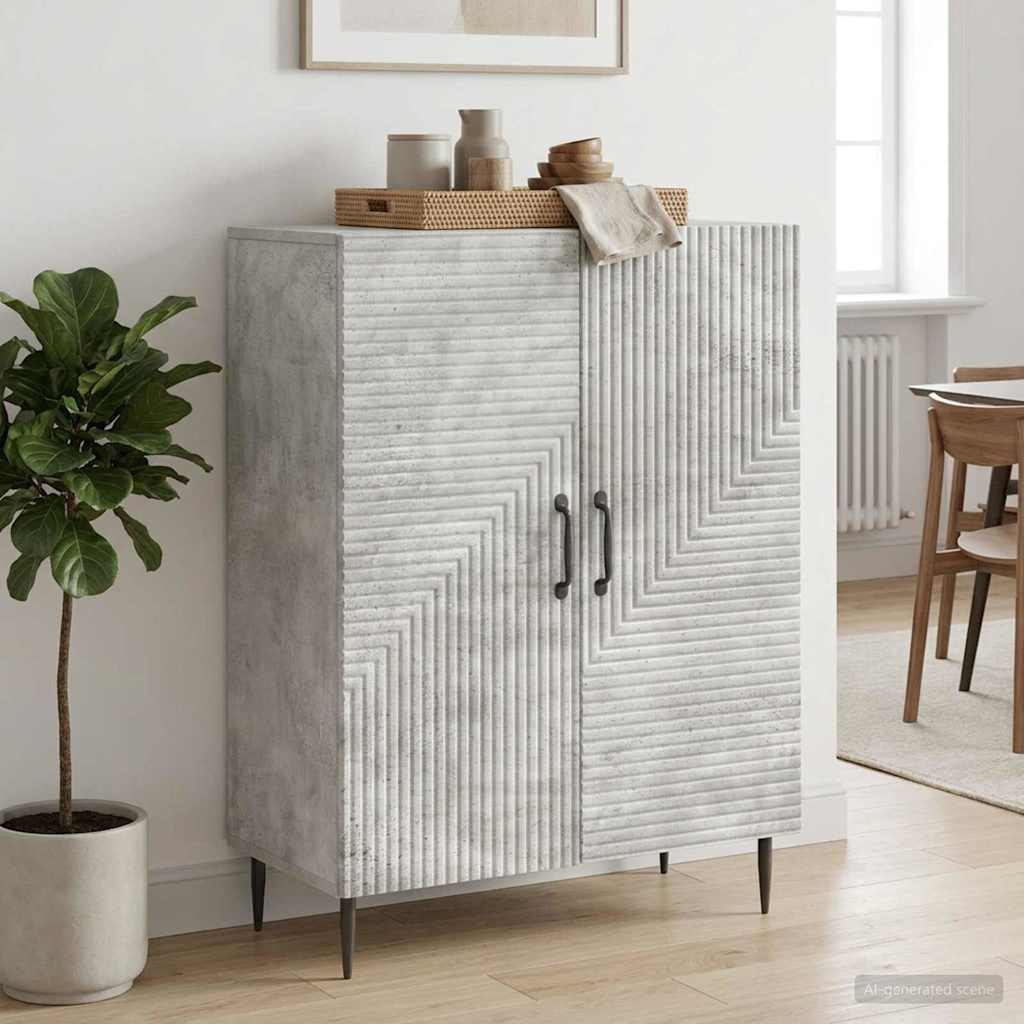 vidaXL Bufet Betonowy szary 66 x 34,5 x 89,5 cm Drewno inżynieryjne