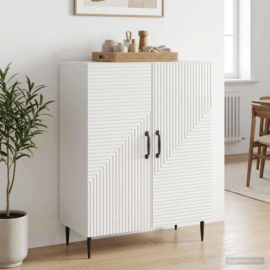 vidaXL Bufet Biały wysoki połysk 66 x 34,5 x 89,5 cm